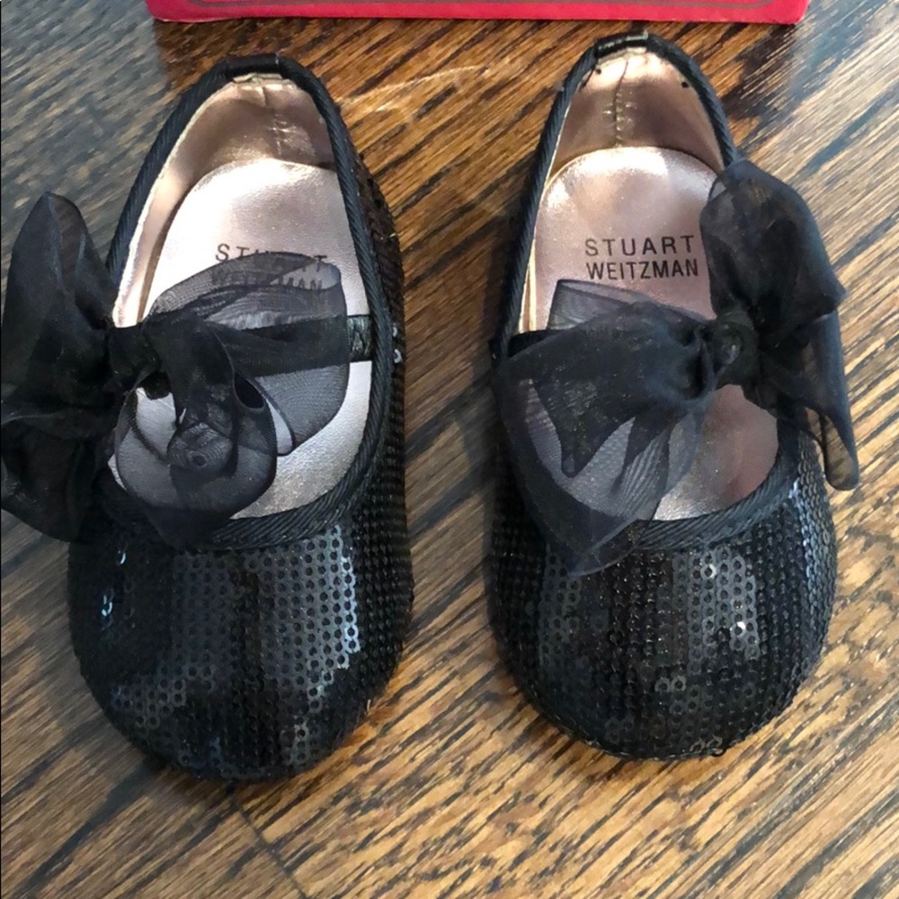Stuart Weizman infant black sequin shoes